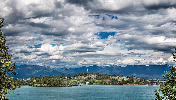 Montana’s Flathead Lake sits in the shadow of the Swan Range and the Mission Mountains.