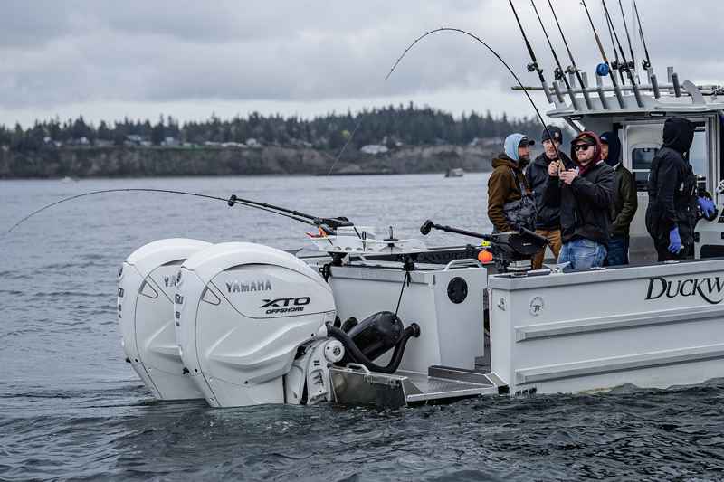 Tom Nelson's current boat, a 34-foot Duckworth® Atlas walkaround, reflects decades of refinement, and a platform built for range, stability, and the ability to move freely around the entire boat.