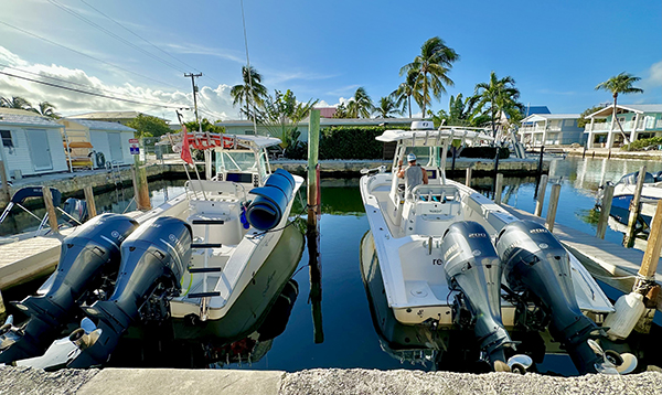 The Parramores now have two Cape Horns, each powered by a pair of Yamaha outboards.