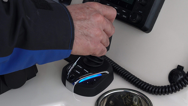 Besides being used for docking, the joystick feature is also quite helpful for the driver when returning to a fallen rider or skier.