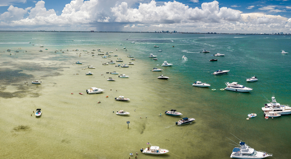 Keep an eye on your passengers, especially when arriving at the sand bar or as you leave.