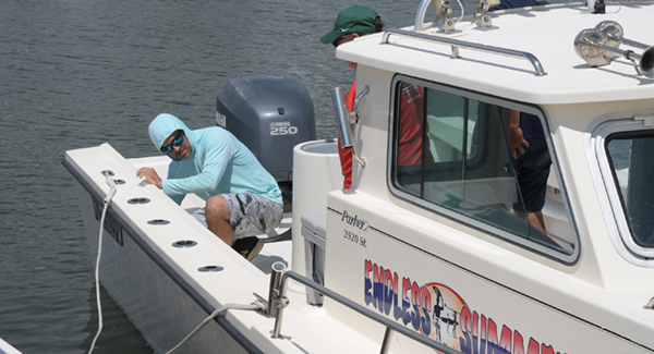 Yamaha-Fishin-SaltVol18No4SummerFlounderimage2.jpg Capt. Cudnik's current boat is a Parker 2520 powered by a Yamaha 250 offshore outboard.