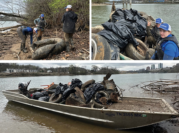 In the days leading up to the Classic, Yamaha Rightwaters joined forces with Keep the Tennessee River Beautiful for a major clean up, removing more than 7800 pounds of trash from the river.