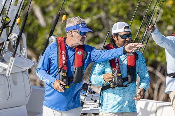 Yamaha-Boaters-LogVol13No41HMEXWirelessSeanGillimage3.jpg Captain Sean Gill uses the Helm Master EX Wireless Control System to help prospect new fishing spots.