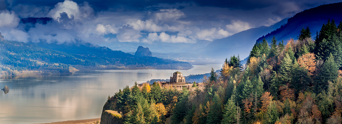 Organ side of Columbia Gorge in early fall.