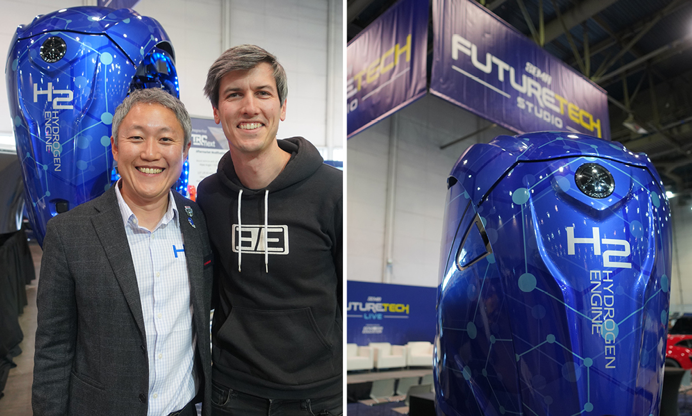 During the SEMA show, influencer Jason Fenske of Engineering Explained spent some time with the Yamaha team to gain a deeper understanding of how a hydrogen-powered outboard could work.