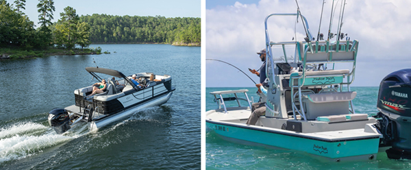Veranda pontoons and Shallow Sports boats offer different kinds of great family boating experiences.