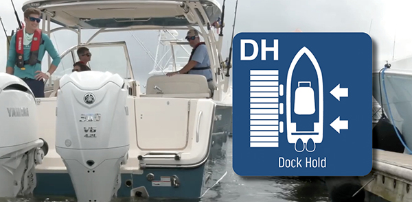 Yamaha-Boaters-LogVol14No7Newproductimage3-(1).jpg Dock Hold allows the captain to single-handedly dock the boat by engaging this new feature to hold the boat firmly against the fenders.