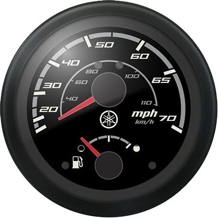 Analog Combo Gauge - Speed 70/Fuel - Black Bezel/Black Face product image