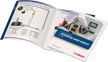 An open spread of the Yamaha Rigging Catalog.