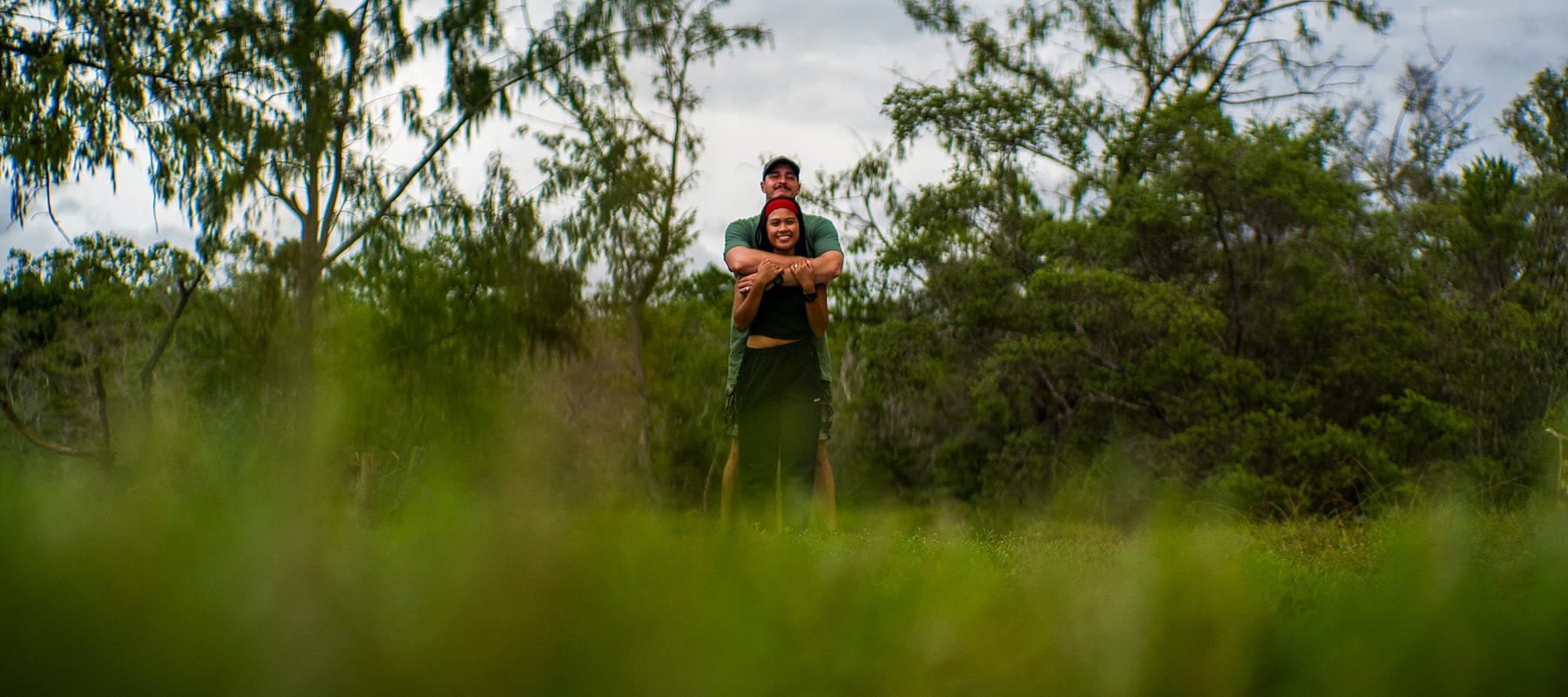 Man standing with his wife