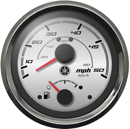Analog Combo Gauge - Speed 50/Fuel - Chrome Bezel/Silver Face product image