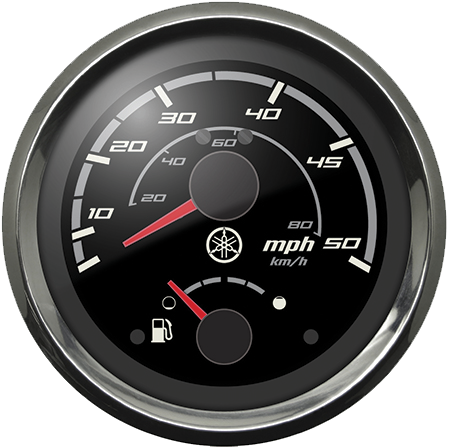 Analog Combo Gauge - Speed 50/Fuel - Chrome Bezel/Black Face product image
