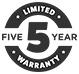 five year limited warranty