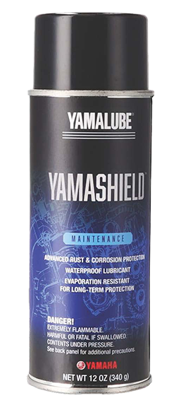 A can of Yamalube Yamashield Rust & Corrosion Protection.